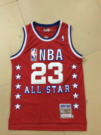 canotte basket Michael Jordan Nba All Star 1989 rosso